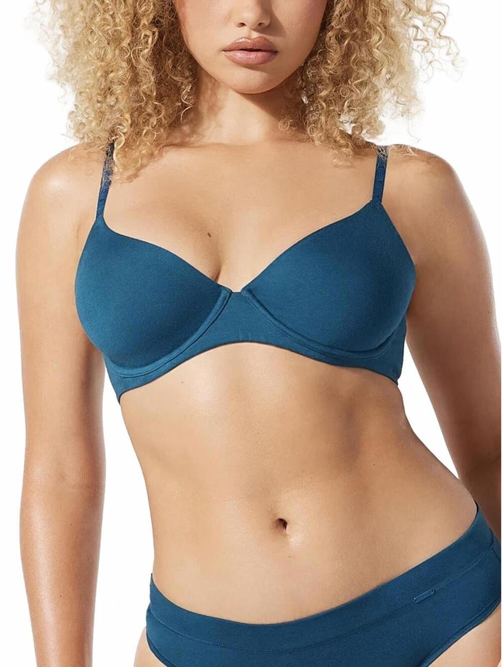 Savage x Fenty Cotton Essentials Unlined Bra NWT Bawdy Blue Size 32C